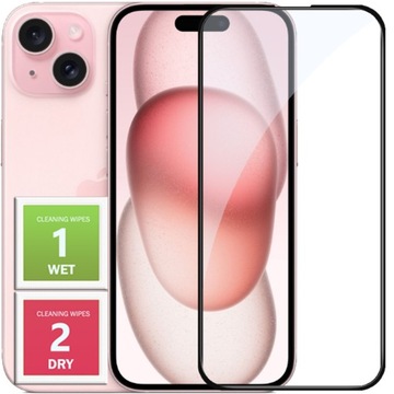 SZKŁO HARTOWANE 5D do IPHONE 15 NA CAŁY EKRAN SZYBKA SZKIEŁKO 9H