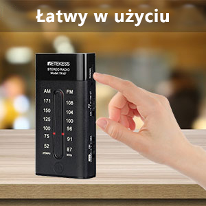Портативная радиостанция AMFM Retekess TR107 с наушниками