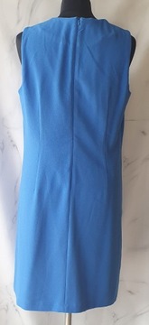 Sukienka damska, niebieska, bez rękawów, rozmiar 42