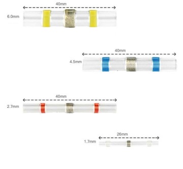 СОЕДИНИТЕЛИ ТЕРМОУСАДОЧНЫЕ С ОЛОВОЙ 125 шт.