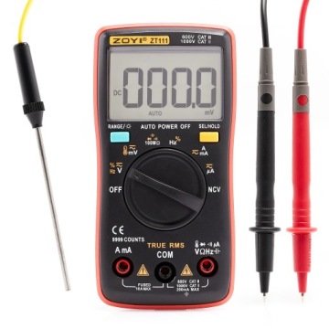 Digitální Multimetr Zoyi ZT111 Měřič Teploty LCD Měření Ac/dc Techrebal