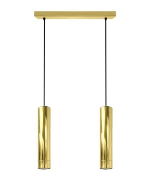 LAMPA SUFITOWA WISZĄCA ŻYRANDOL TUBA GOLD 20-2 LED