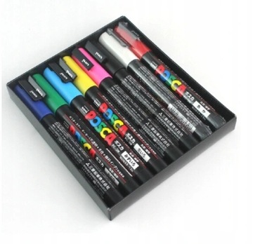 Маркер Posca PC-3M с краской для плакатов, набор из 8 шт.