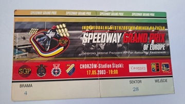 GRAND PRIX EUROPY 17-05-2003 CHORZÓW ŻUŻEL SPEEDWAY