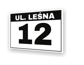 NUMER NA DOM 30x20cm TABLICZKA ADRESOWA Z NUMEREM DOMU | WZORY | + Taśma 3m