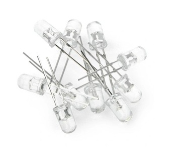 DIODA LED 3mm BIAŁA PRZEZROCZYSTA