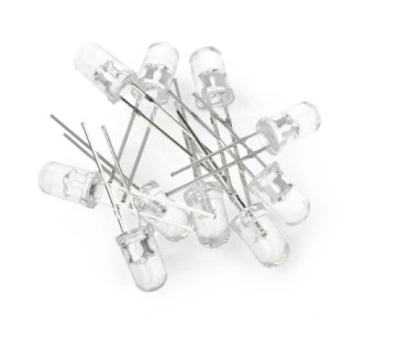 DIODA LED 3mm BIAŁA PRZEZROCZYSTA 3V x 10