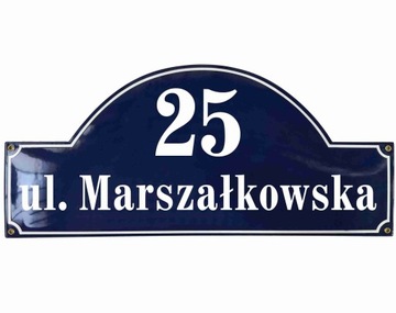 tablica tabliczka adresowa EMALIOWANA 27x60 GW.