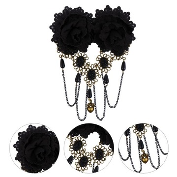 Akcesoria do włosów dla mężczyzn Punk Chain Clip Flower