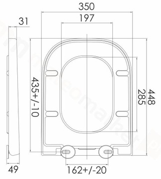 Deska sedesowa wolnoopadająca wypinana do ROCA GAP Koło Traffic