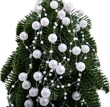 PEREŁKI NA ŻYŁCE TAŚMA GIRLANDA DEKORACJA 130 CM