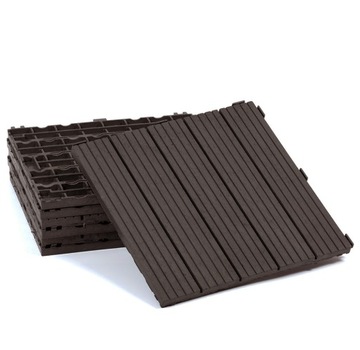 Płytki na taras podesty 6szt 0,55m2 podest płytka ECO 30x30cm deska BRĄZ