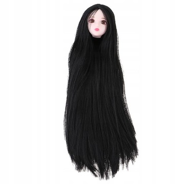 1/6 BJD Head Sculpt z niestandardowymi czarny
