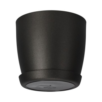 КРЫШКА ДЛЯ ЦВЕТОЧНОГО ГОРШКА ЦВЕТОЧНЫЙ ВАЗ 16см ДЛЯ ЦВЕТОВ ПОДСТАВКА МАТОВЫЙ ГРАФИТ ПЛАСТИК