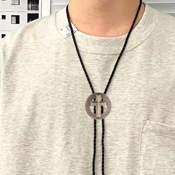 Модный крестовый узор Bolo Tie, аксессуары для мужской и женской одежды