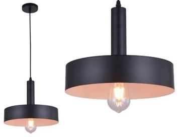 Żyrandol lampa wisząca 1xE27 Czarna nad stół