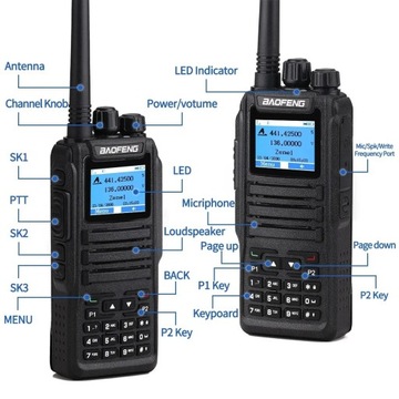 BAOFENG DM-1701 DMR VHF/UHF 136-174/400-480MHz + Kabel do Programowania