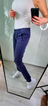 dresy eleganckie benetton stile roz M 38 niebieski