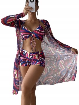 STRÓJ KĄPIELOWY BIKINI WYSOKI STAN KOLORY, S