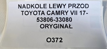 PODBĚH LEVÝ PŘEDNÍ TOYOTA CAMRY VIII 2017- ORIG.