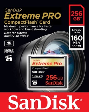 SANDISK 256GB Compact Flash EXTREME PRO CF 160MB/s