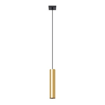 Lampa Wisząca LAGOS 1 złoty połysk nowoczesny do sypialni i salonu Sollux