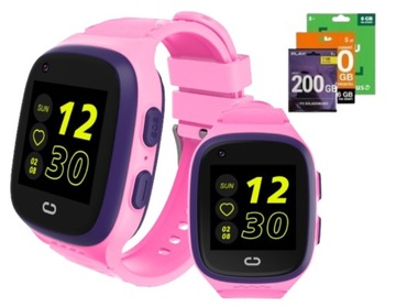 ZEGAREK Smartwatch Garett Kids Rock 4G RT LTE różowy KARTA SIM