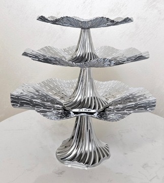 PATERA CIASTA BABECZKI OWOCE BC3862 SILVER Ø22 CM