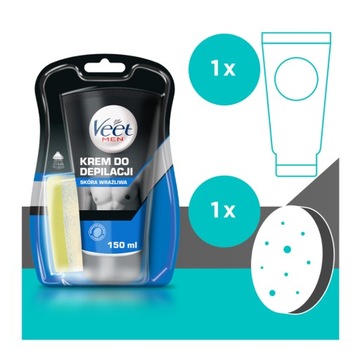Krem do depilacji dla Mężczyzn Veet MEN Prysznic Nawilża Nawadnia Skórę