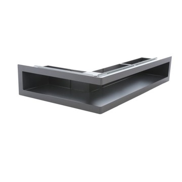 Kratka narożna luft czarna Ventlab 500x700/100 mm