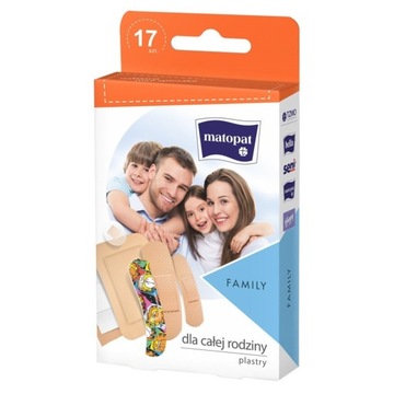 Zestaw Plastrów dla całej rodziny Matopat Family Mix uniwersalne 17 szt.