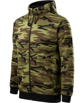 MALFINI CAMO ZIPPER C19 bluza męska MORO KANGURKA z KAPTUREM 3XL