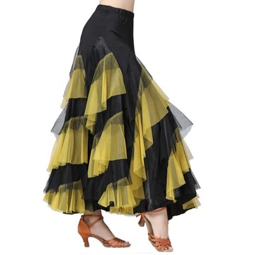 Długa spódnica Square Fe Fashion Flamenco E żółta