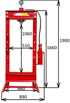 PRASA HYDRAULICZNA 30T PODWÓJNY NAPĘD SZYBKO - WOLNO + PRZESUWANY TŁOK L/P