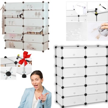 REGAŁ NA BUTY ZAMYKANY ORGANIZER PÓŁKA STOJAK MODUŁOWY SZAFKA STABILNA!