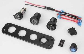 ВОЛЬТМЕТР МЕТР USB ЗАРЯДНОЕ УСТРОЙСТВО 12 В РОЗЕТКА ВКЛ.