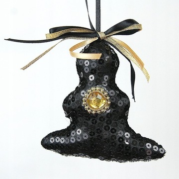 BOMBKI OZDOBY CHOINKOWE CZARNE OZDOBA CHOINKA 11 cm