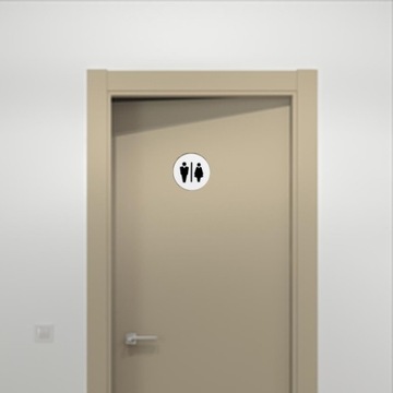 TABLICZKA TOALETA WC PIKTOGRAM DAMSKO MĘSKA NA DRZWI KOEDUKACYJNA AKRYGLAS