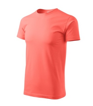 Wzmocniona Koszulka męska T-shirt bawełna bez szwów bocznych BASIC 4XL