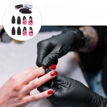 SZTUCZNE PAZNOKCIE PRASOWANE HALLOWEEN SZTUCZNE KOBIETY SZTUCZNY MANICURE DZIEWCZYNA 48 SZTUK