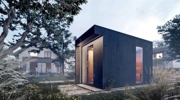 Уличная сауна BOX 400x200 см, просторный сад