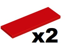 LEGO 69729 Tile 2x6 Czerwony 2 szt. NOWA