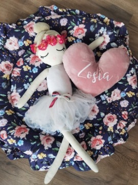 Игровой коврик - 100 см, хлопок с цветами.