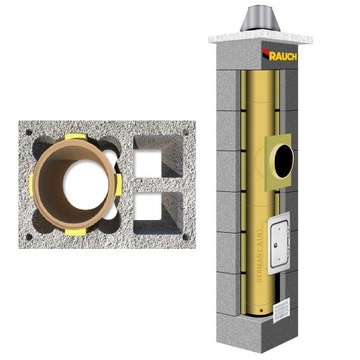 System kominowy RAUCH 8 m komin fi 180 systemowy
