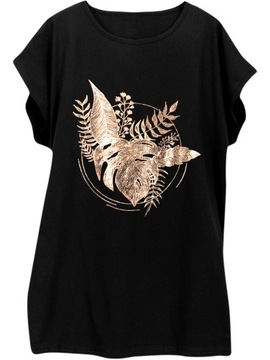 Kobieca dłuższa bluzka z bawełny Plus Size 4XL 48