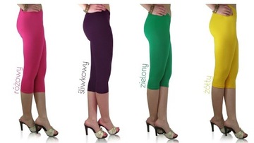 LEGGINSY GETRY BAWEŁNA+LYC. 3/4 roz. L