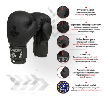 БОКСЕРСКИЕ ПЕРЧАТКИ ДЛЯ СПАРИНГА БУШИДО, 10 УНЦИЙ