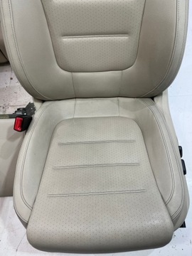 СИДЕНЬЯ TOUAREG 7P, БЕЖЕВАЯ КОЖА, КОМПЛЕКТ BDB!