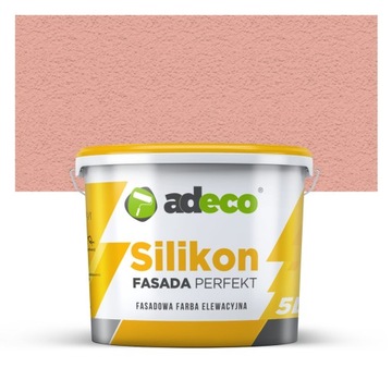 Farba silikonowa elewacyjna, fasadowa 5l mat róż 3-2-3