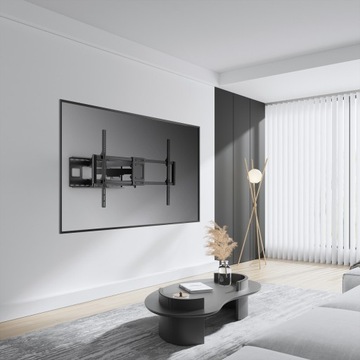 Гибкое настенное крепление для телевизора, поворот от 60 до 120 дюймов, вес до 120 кг, черный